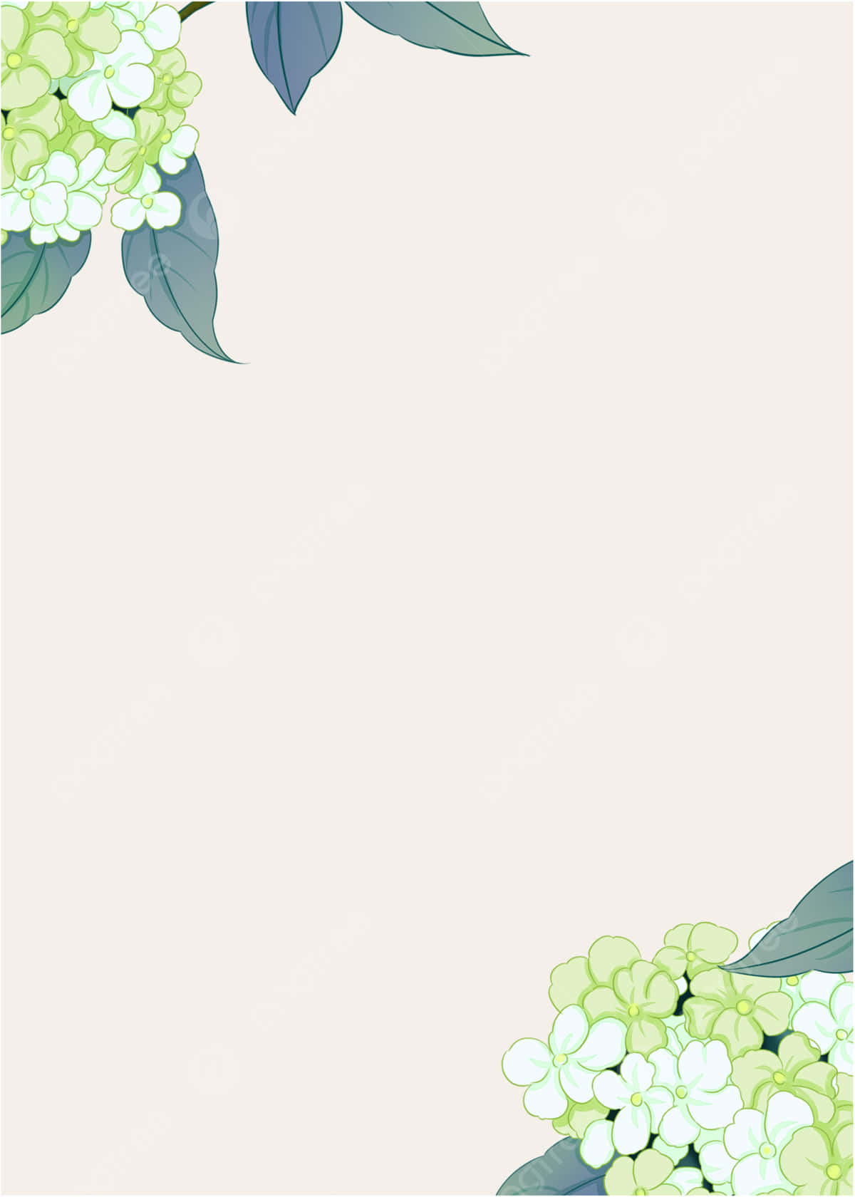 watercolor floral, pastel hydrangea, beige background, HD Phone Wallpaper
