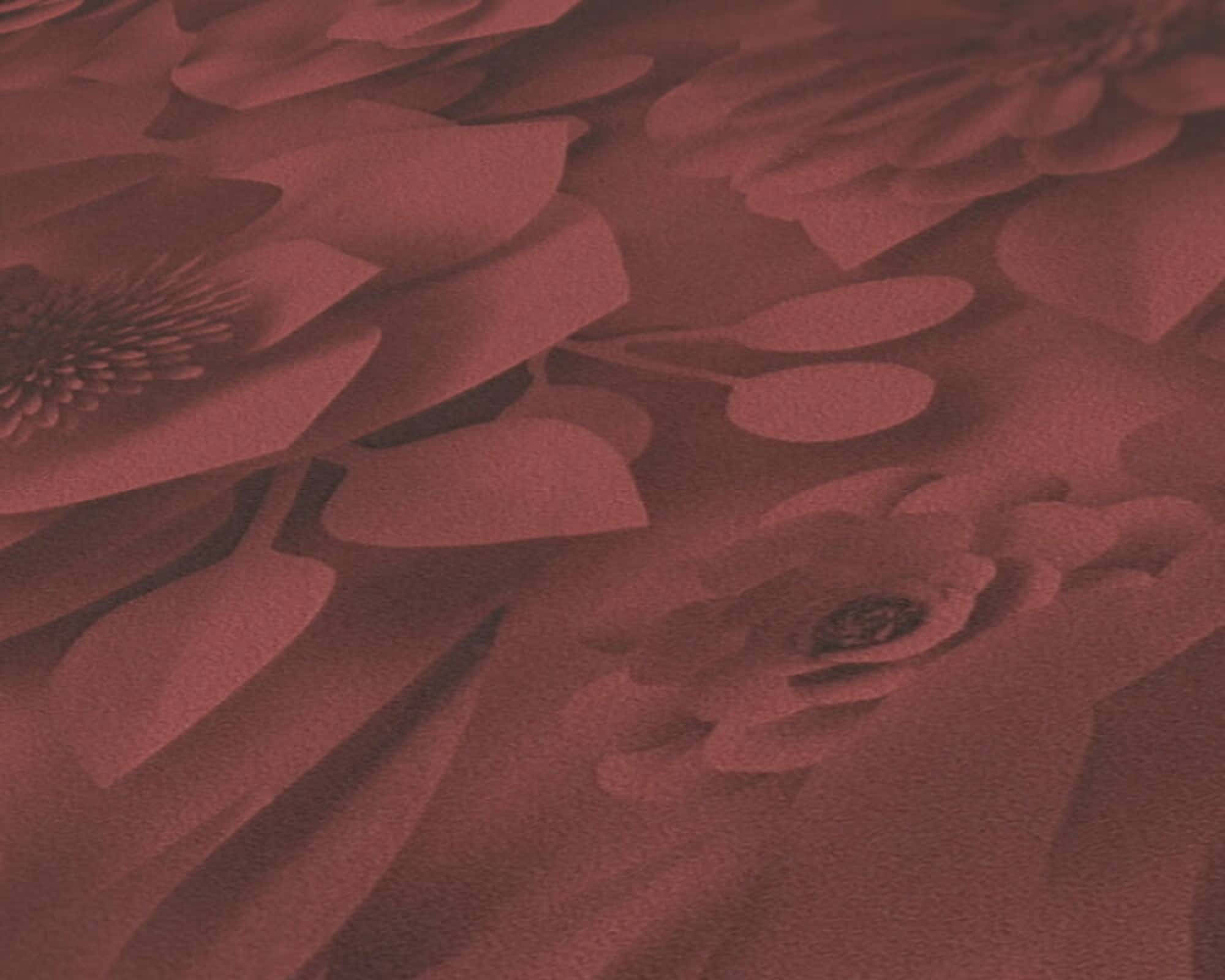 maroon, embossed floral patterns, soft shadows, Full HD Desktop Wallpaper