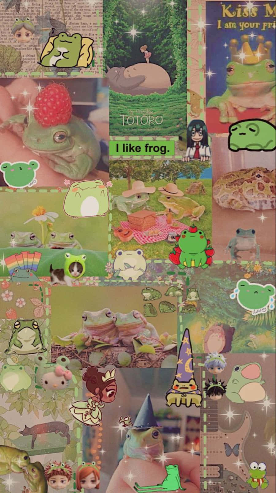 Aesthetic Frog, Dreamy Forest, cartoon frogs, HD Phone Wallpaper