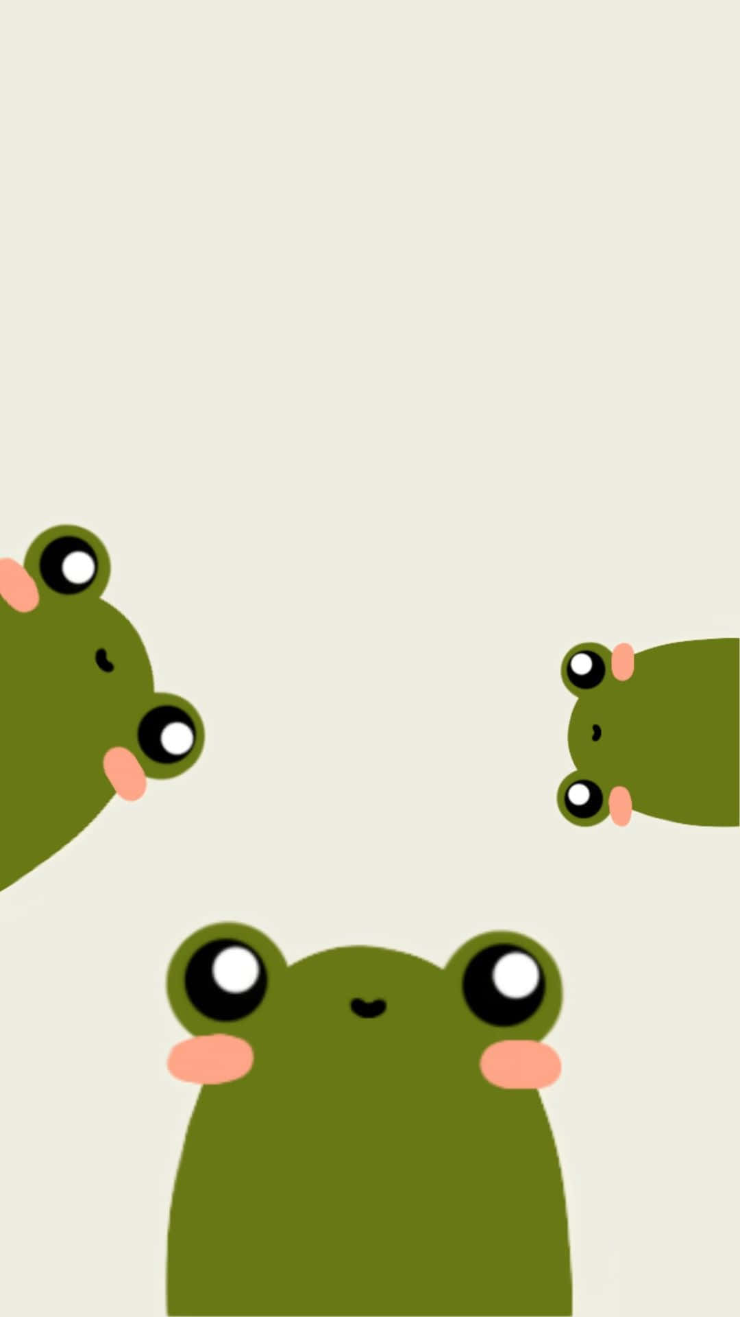 cute frog cartooni, green cartoon frogs, big eyes, Full HD Phone Wallpaper