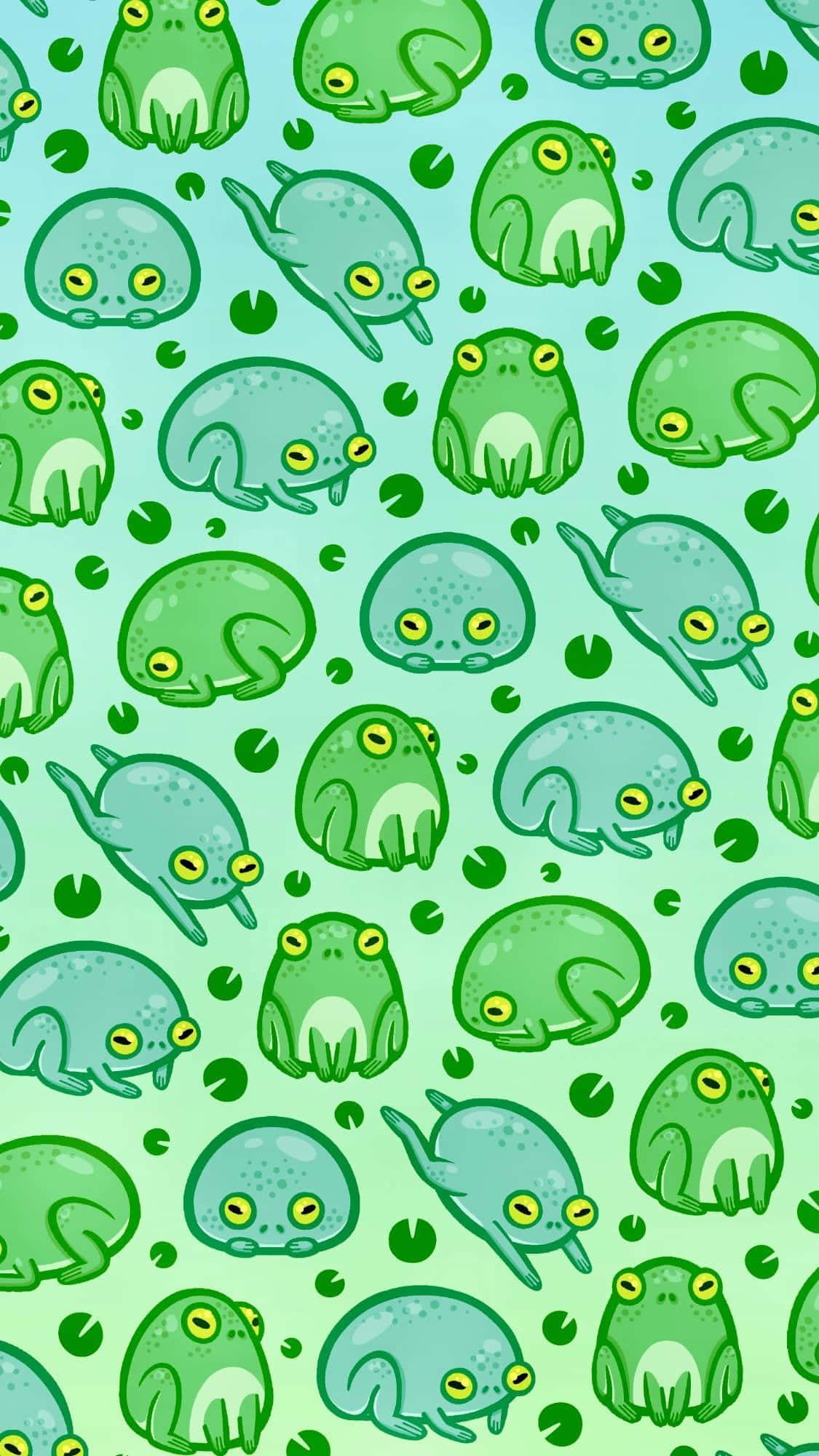 aesthetic frog, green frogs, sea lions, Full HD Phone Wallpaper