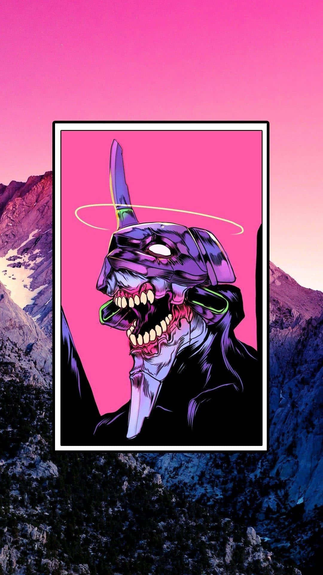 pink aesthetic anime phone, 1080 x 1920, purple demon, Full HD Phone Wallpaper