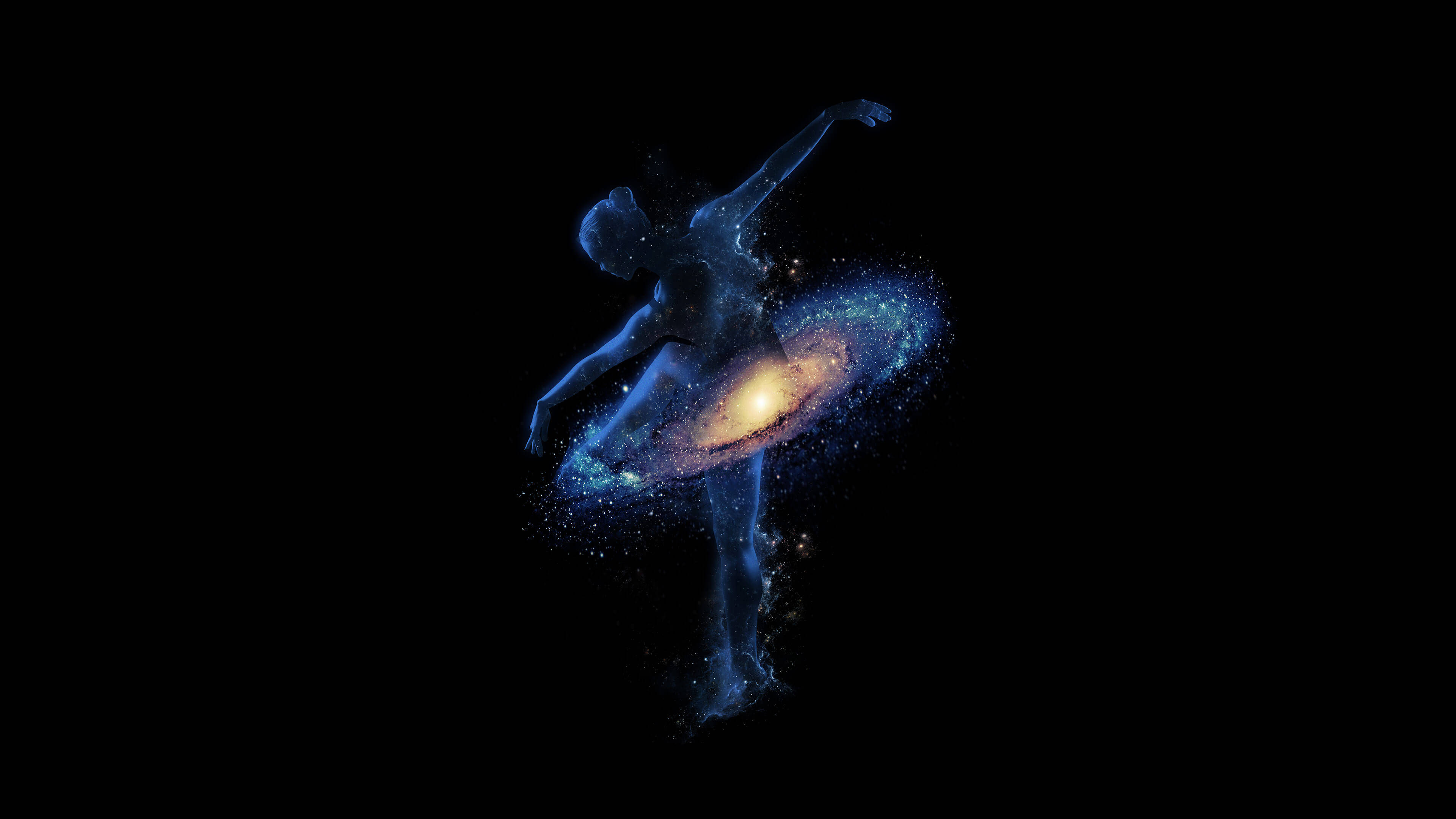 Aesthetic Galaxy, galaxy, cosmic dancer, 4K Desktop Wallpaper