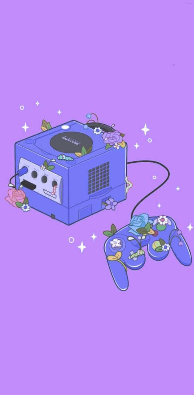 Aesthetic Gaming, blue game console, controller, HD Phone Wallpaper