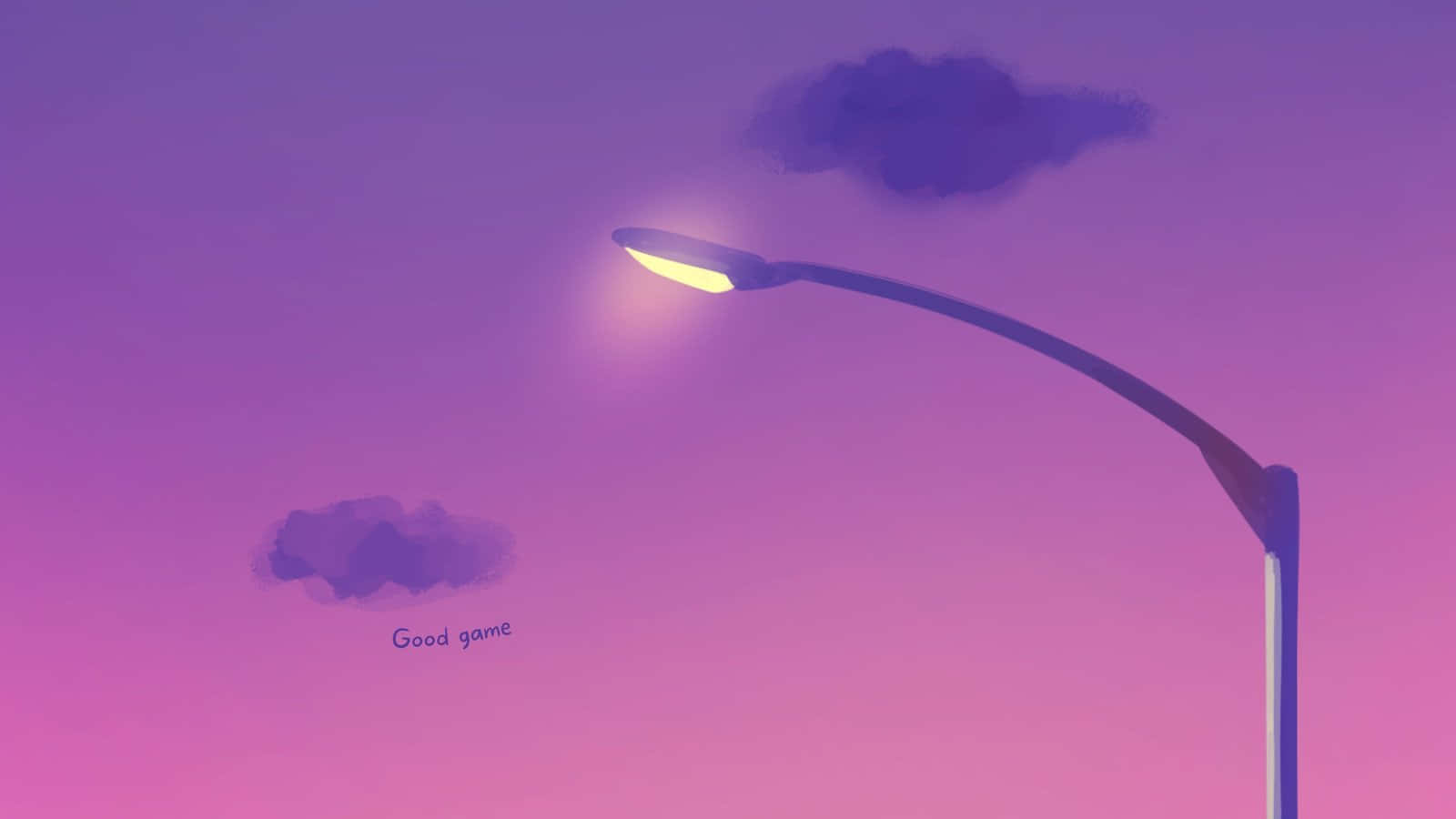street light, purple sky, pink twilight sky, HD Desktop Wallpaper