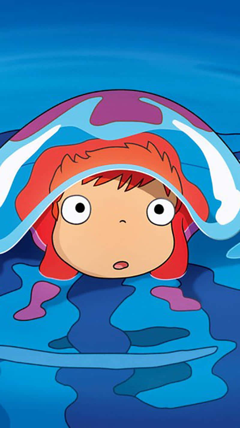 Aesthetic Ghibli, red-haired anime girl, wide eyes, HD Phone Wallpaper