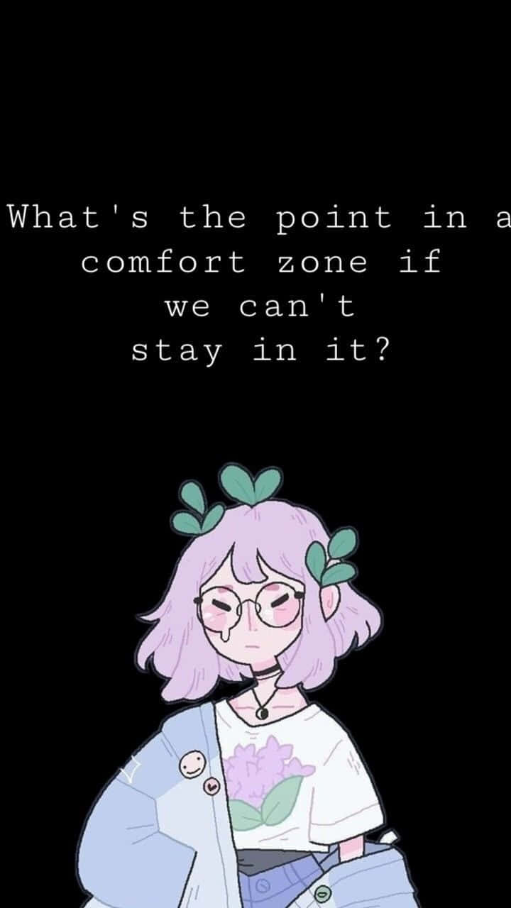 Aesthetic Girl Drawing, purple hair, glasses, HD Phone Wallpaper