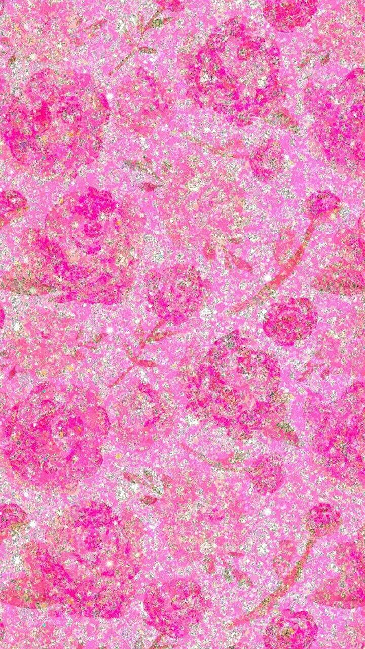 aesthetic girly, bejeweled roses, vibrant pink roses, HD Phone Wallpaper