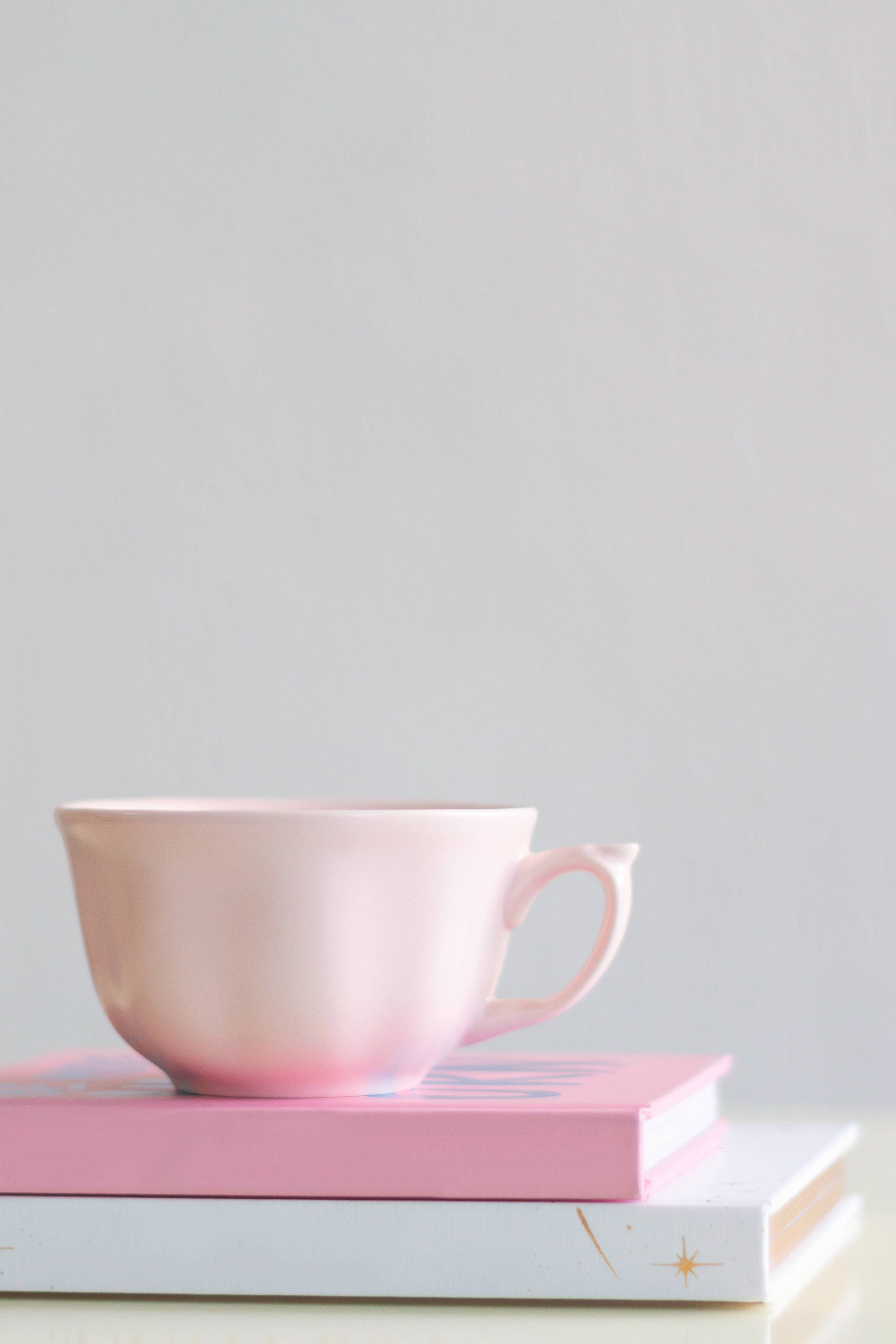 aesthetic bliss, girly escape, soft pink ceramic cup, 2K Phone Wallpaper
