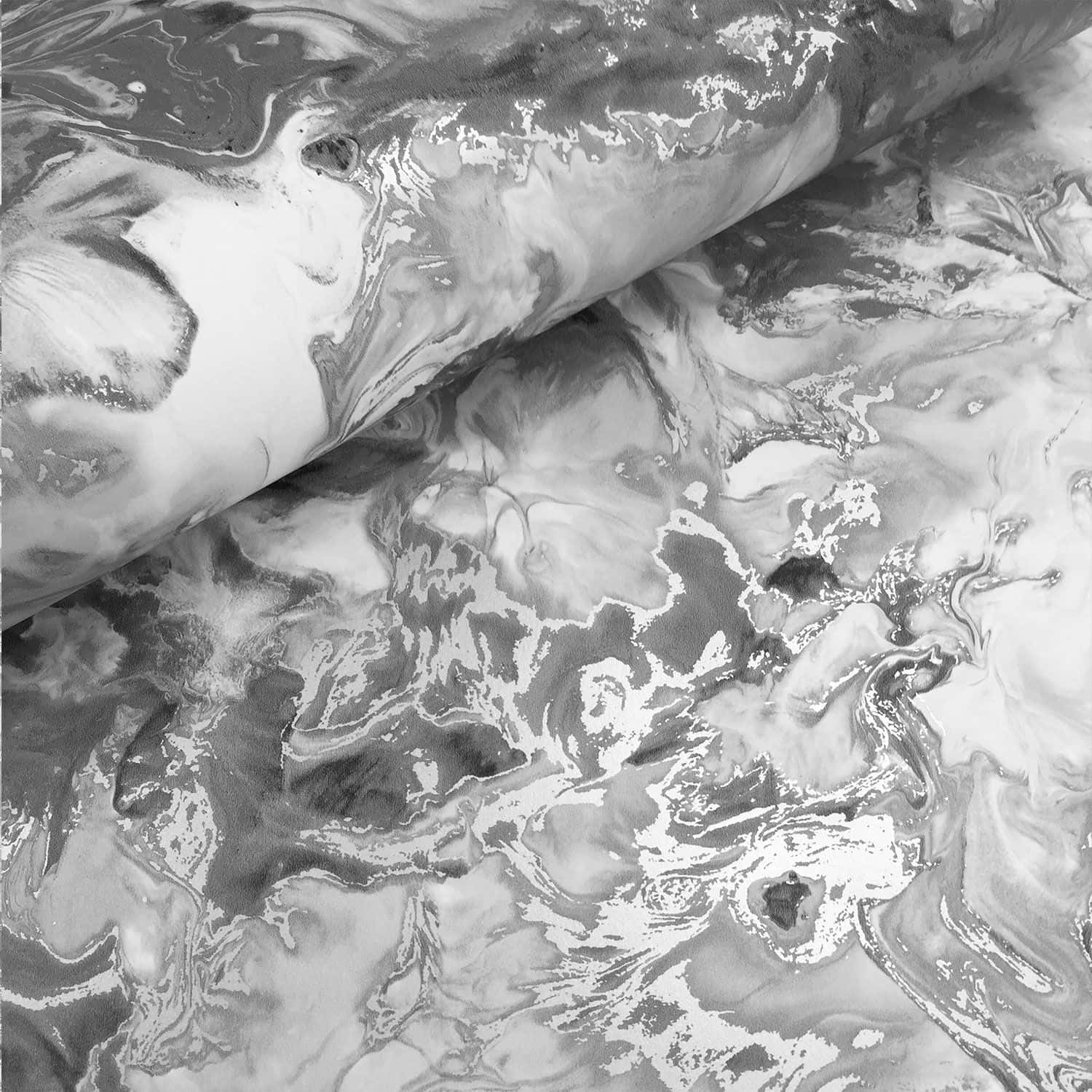 grey marble, metallic marble-patterned wallpaper, swirling silver gray and white abstract designs, HD Desktop Wallpaper