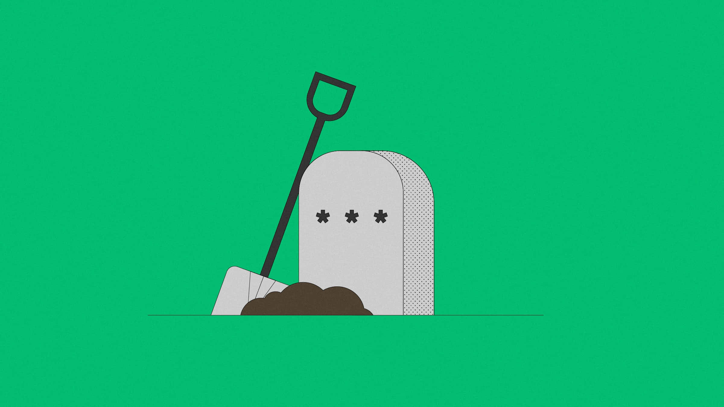 Aesthetic Green Minimal, tombstone, asterisks, Full HD Desktop Wallpaper