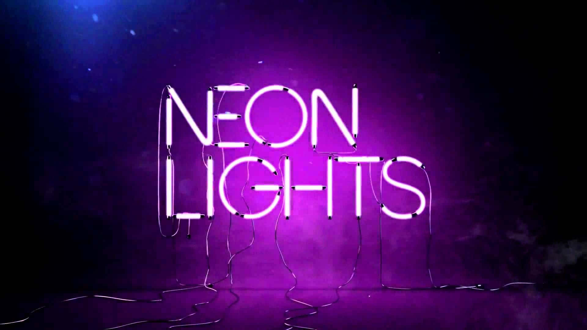 NEON LIGHTS, vibrant purple, dark smoky background, Full HD Desktop Wallpaper