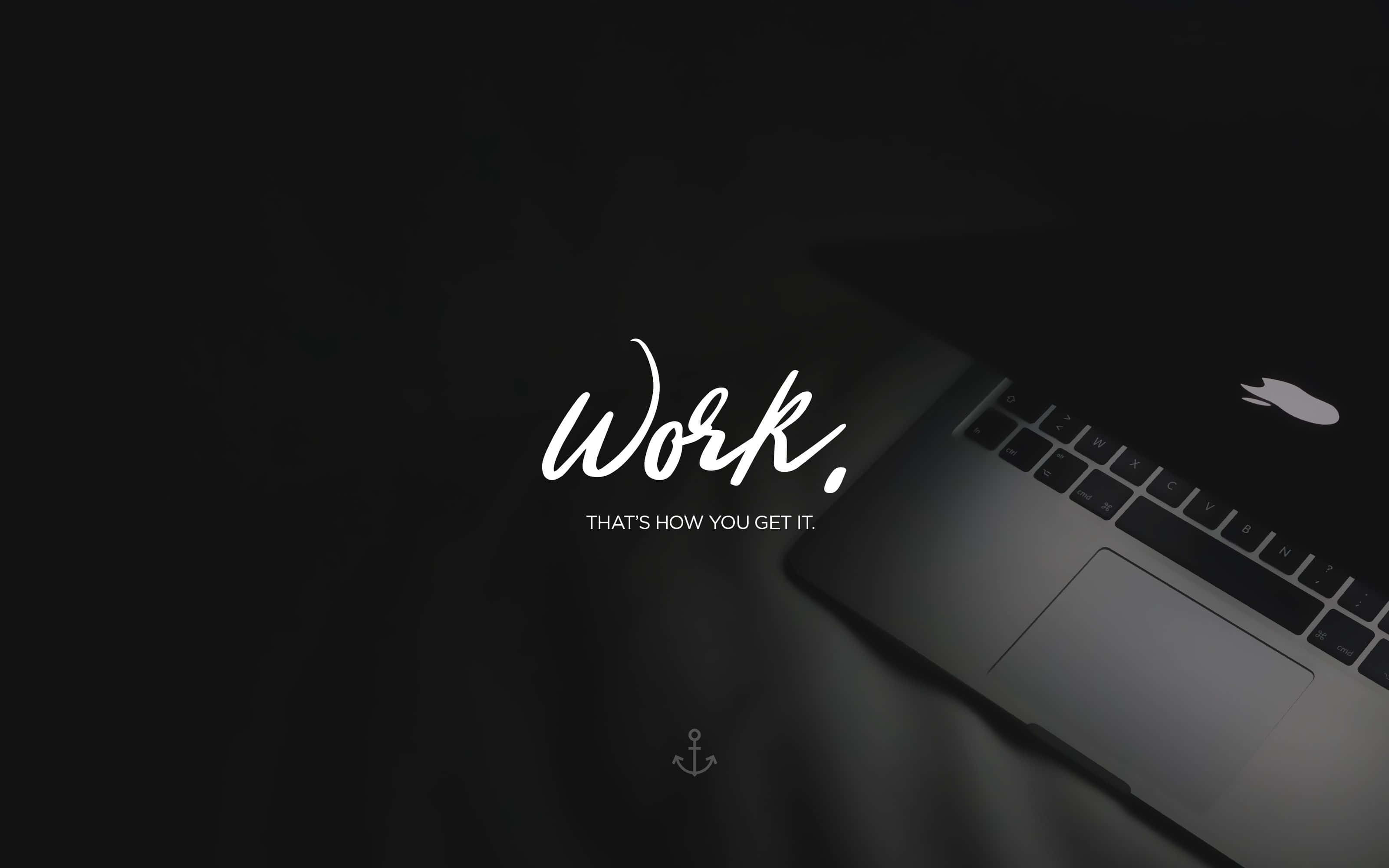 Aesthetic Grunge Laptop, dark laptop, white cursive text, 2K Desktop Wallpaper