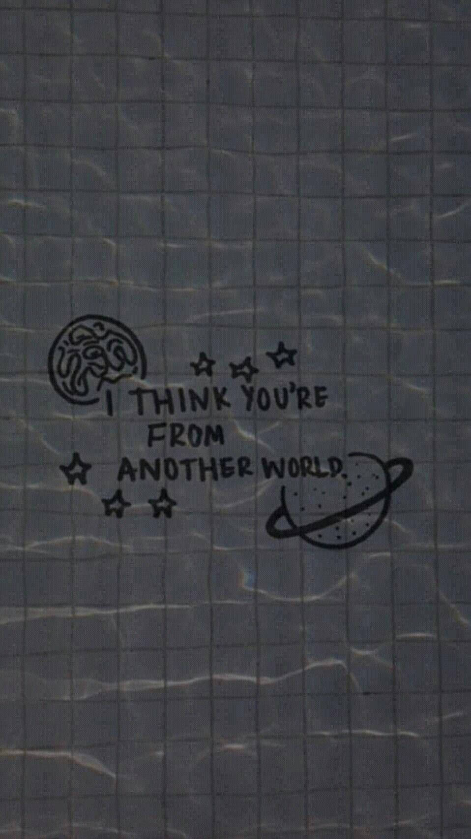 Aesthetic Grunge iPhone, handwritten phrase, stars, HD Phone Wallpaper
