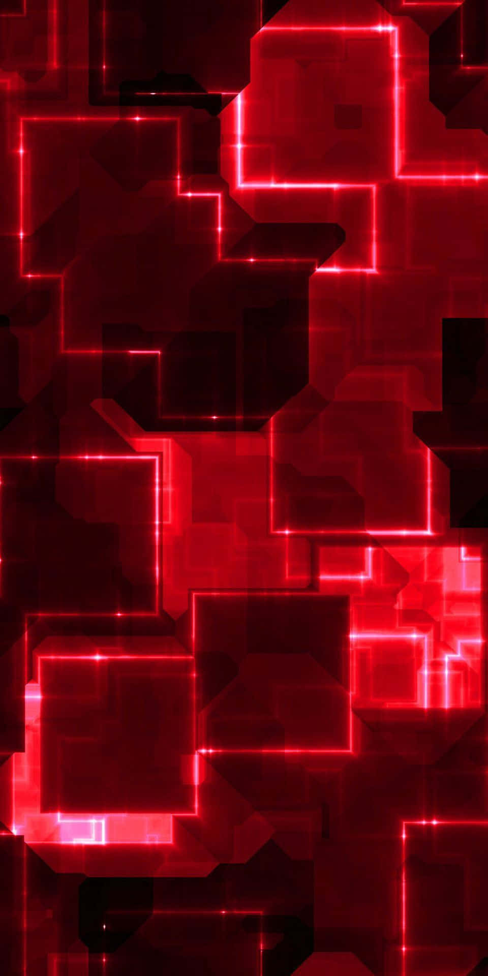 Aesthetic Grunge Phone, vibrant red glowing geometric squares, dark background, Full HD Phone Wallpaper