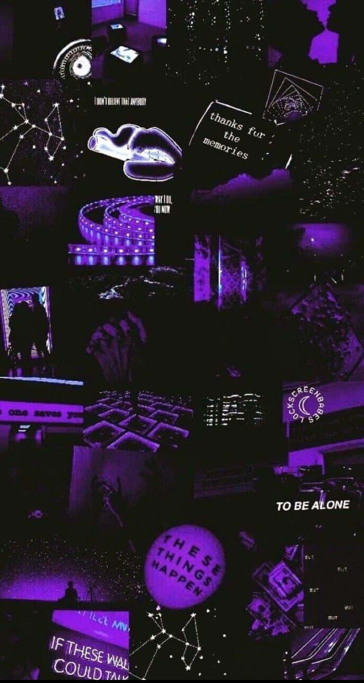 Aesthetic Grunge Phone, moody purple, digital glitch art, HD Phone Wallpaper