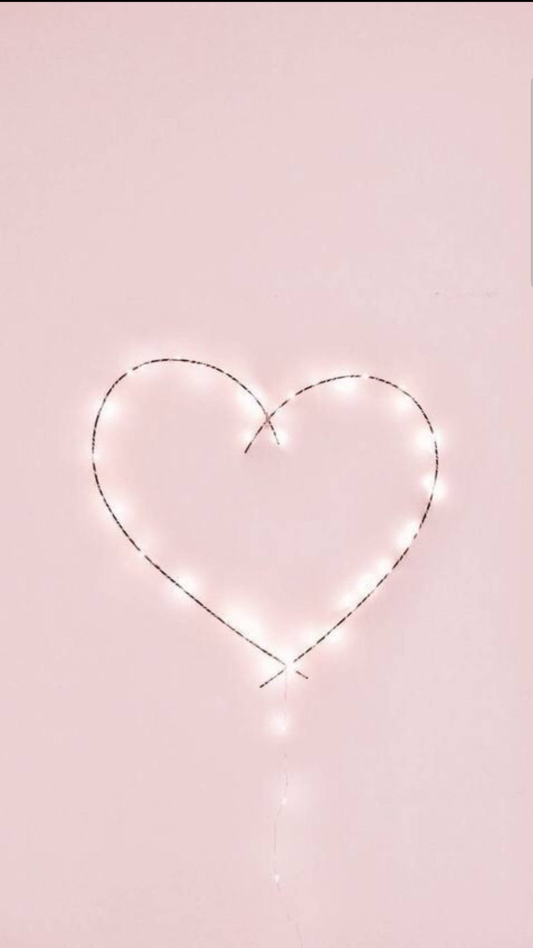Aesthetic Heart, white lights, heart shape, HD Phone Wallpaper