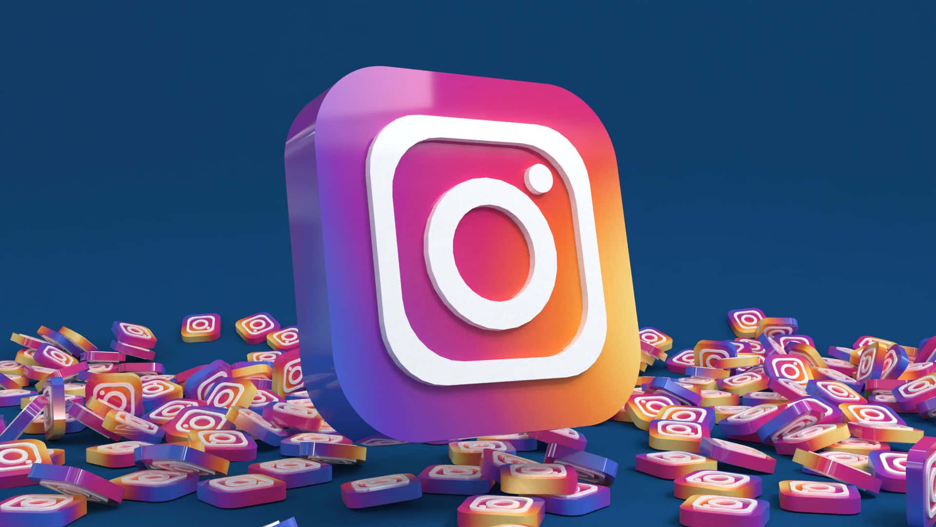 Instagram, 3D, giant, Full HD Desktop Wallpaper