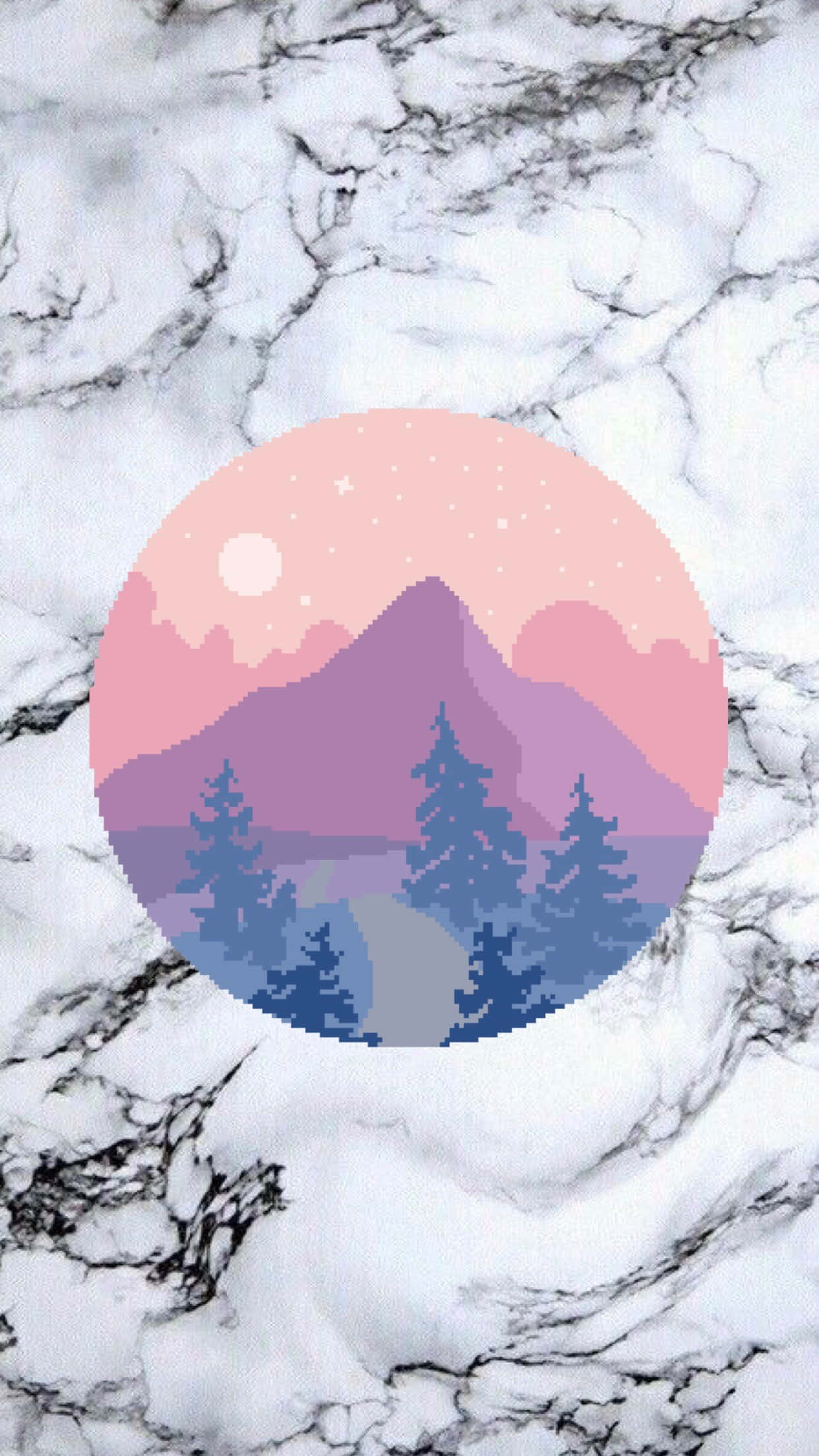 Aesthetic Instagram, mountain, pine trees, Full HD Phone Wallpaper