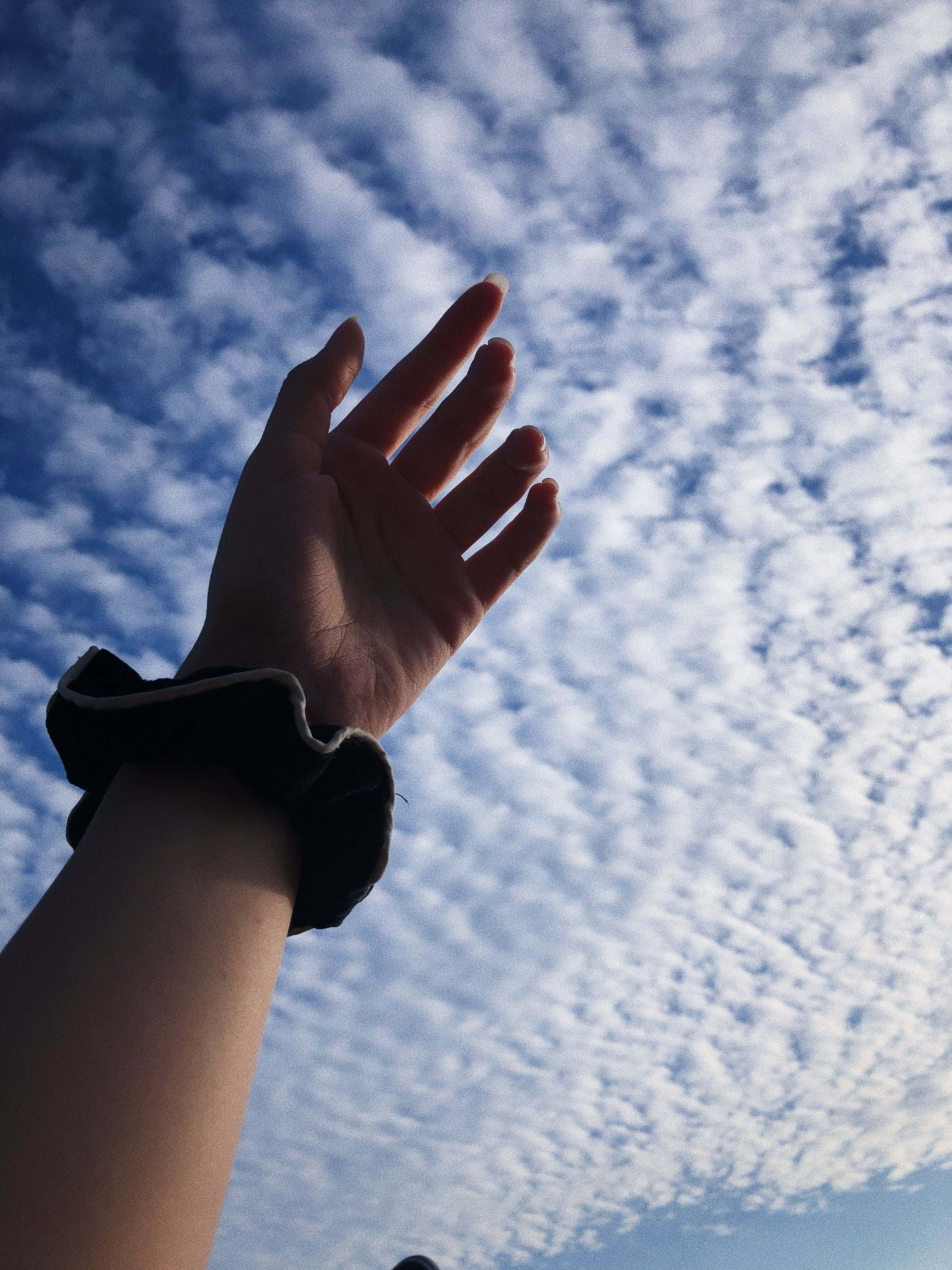 Aesthetic Instagram, sky, white clouds, 4K Phone Wallpaper