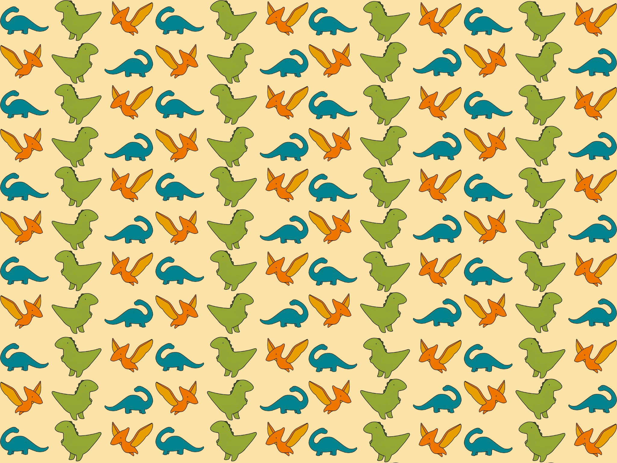 Aesthetic iPad, dinosaur patterns, green, Full HD Desktop Wallpaper