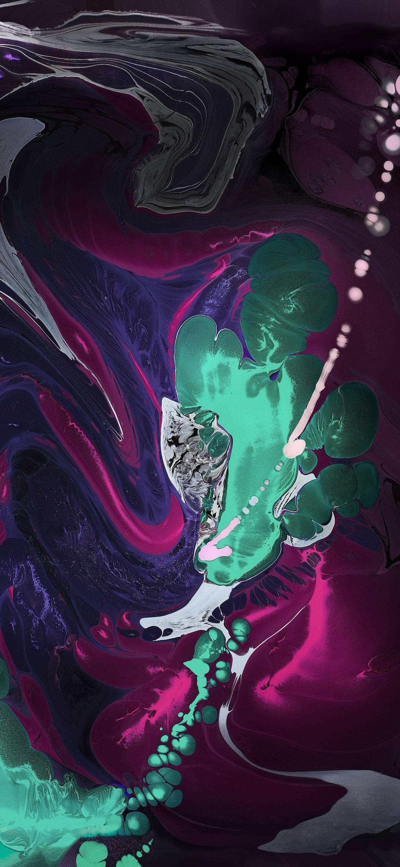 teal, magenta, silver, 2K Phone Wallpaper