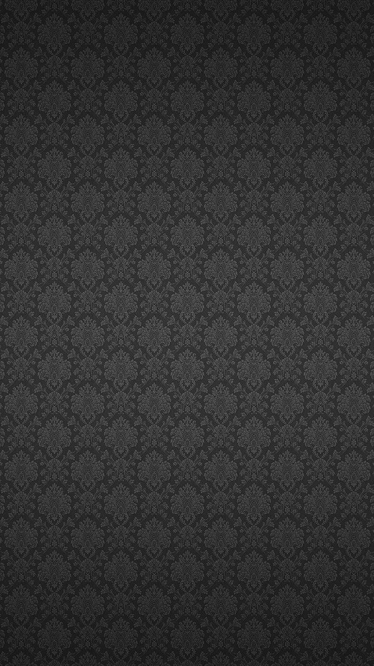 Victorian pattern, damask pattern, dark charcoal, HD Phone Wallpaper
