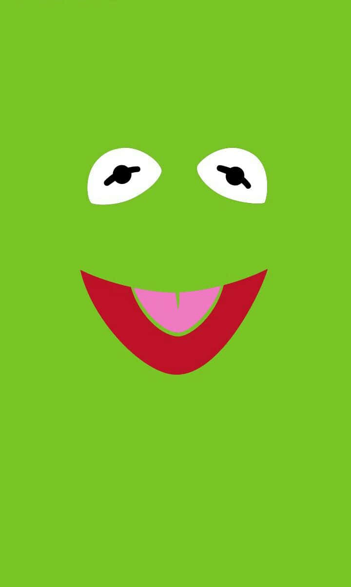 Aesthetic Kermit, minimalist, green frog, SD Phone Wallpaper