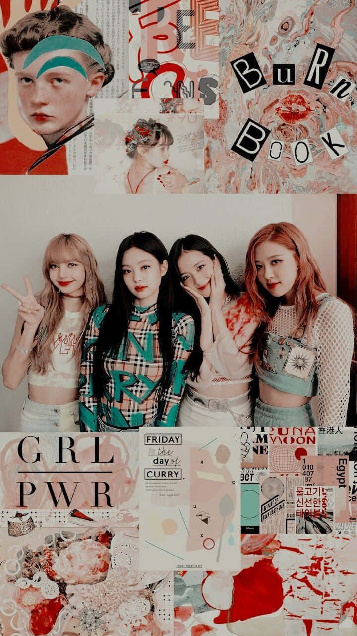 K-pop group, teal headband, pink red, HD Phone Wallpaper
