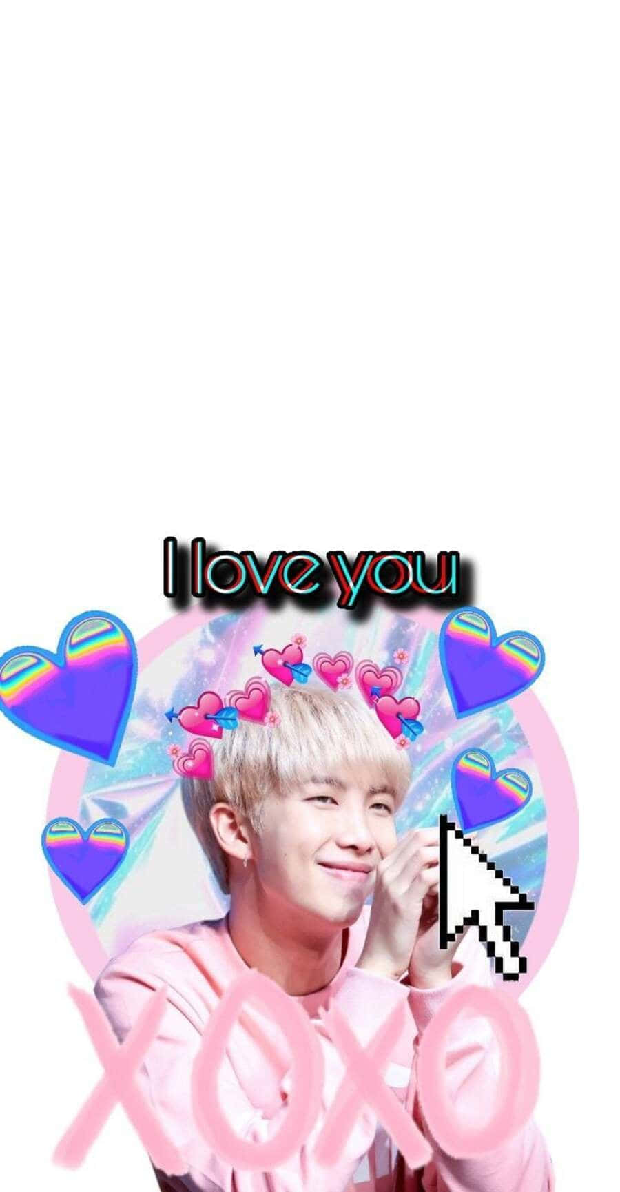 Kpop Kawaii, pink hoodie, glowing hearts, HD Phone Wallpaper