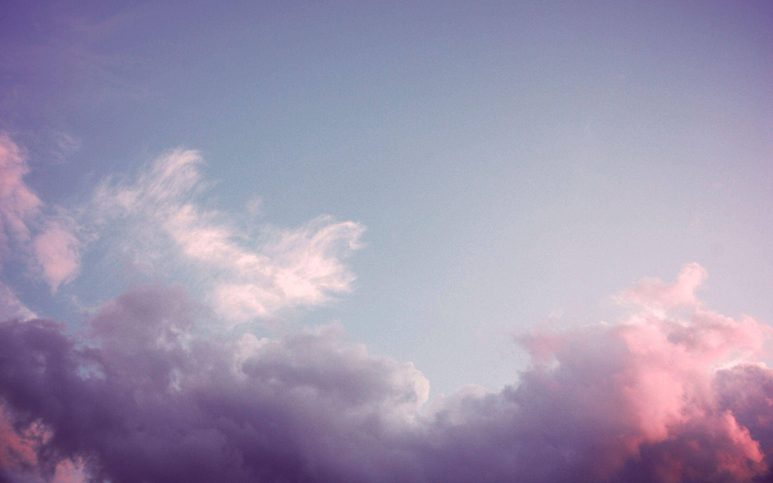 cloudy sky, pastel clouds, pink, 2K Desktop Wallpaper