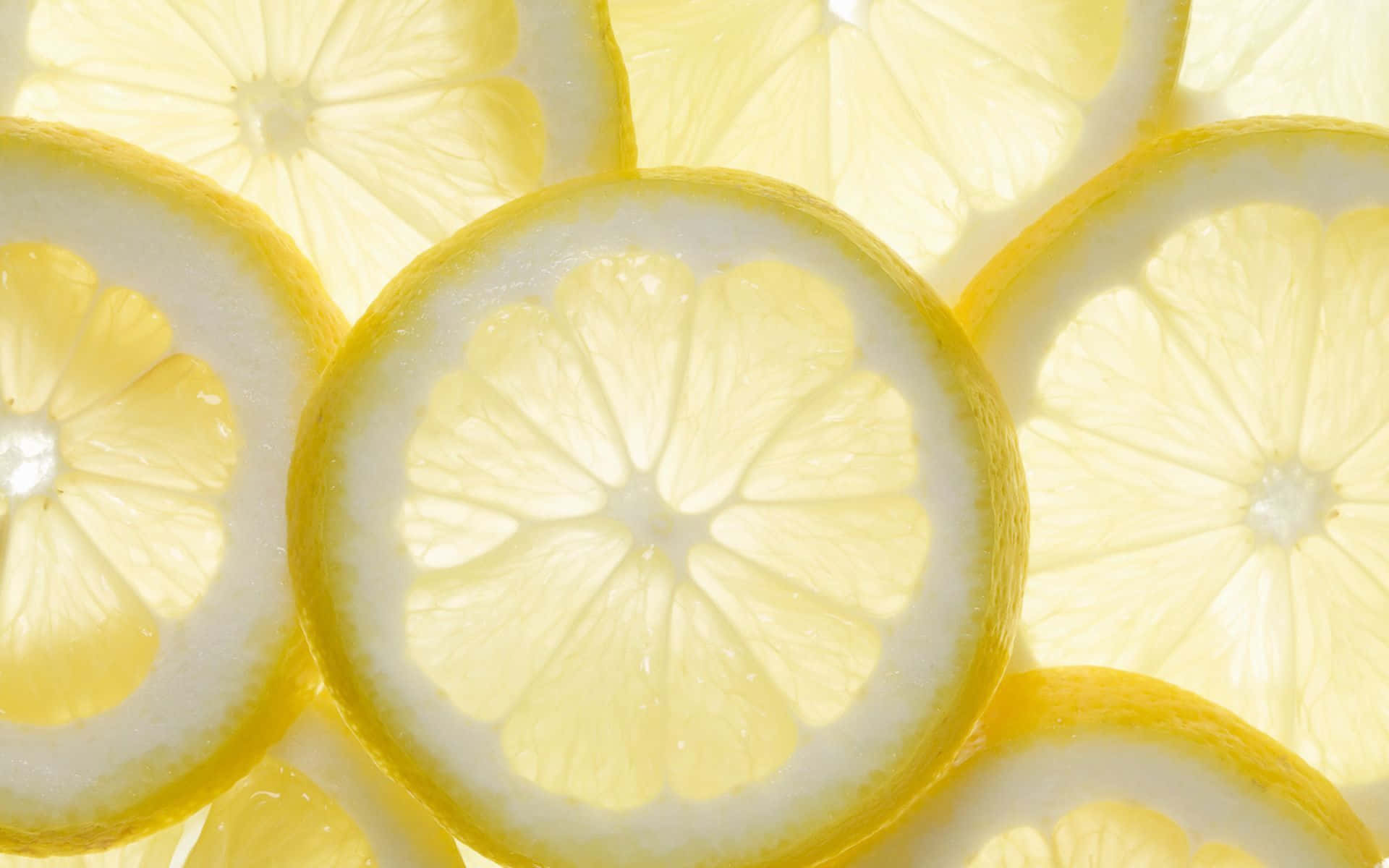 Aesthetic Lemon, lemon slices, bright yellow citrus flesh, Full HD Desktop Wallpaper