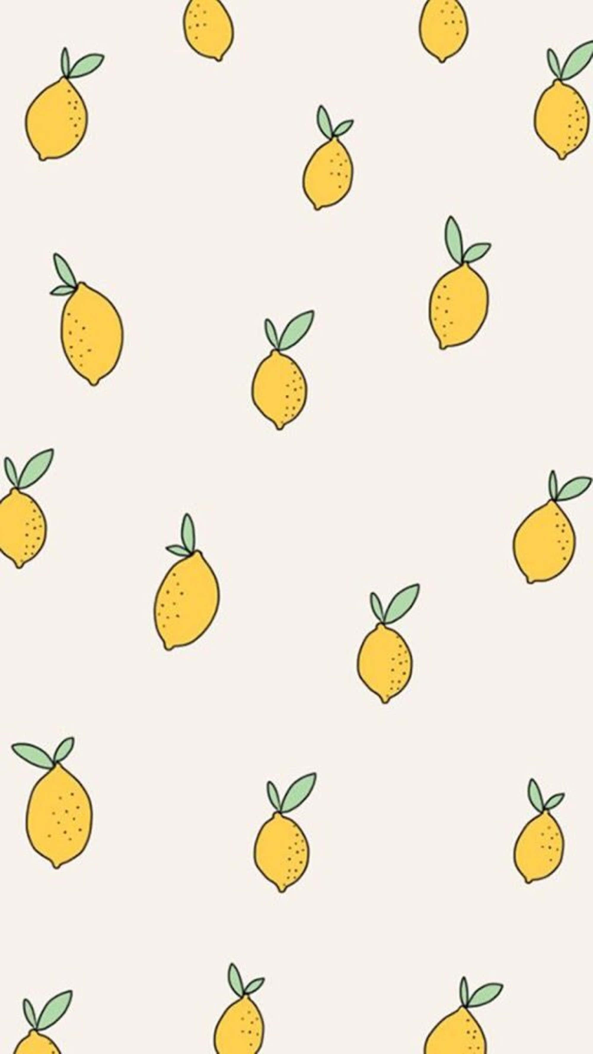 Aesthetic Lemon, lemons, green stems, 2K Phone Wallpaper