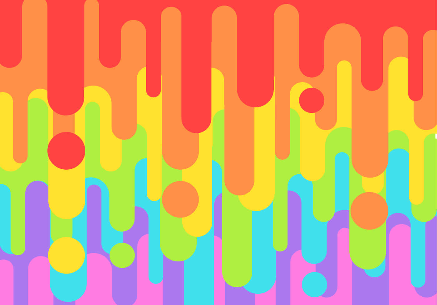 Aesthetic LGBT Rainbow, rainbow-colored liquid, geometric pattern, HD Desktop Wallpaper