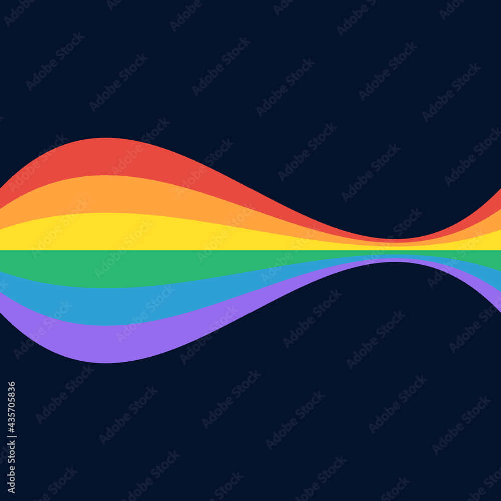 Aesthetic LGBT Rainbow, rainbow wave, bold colors, SD Desktop Wallpaper