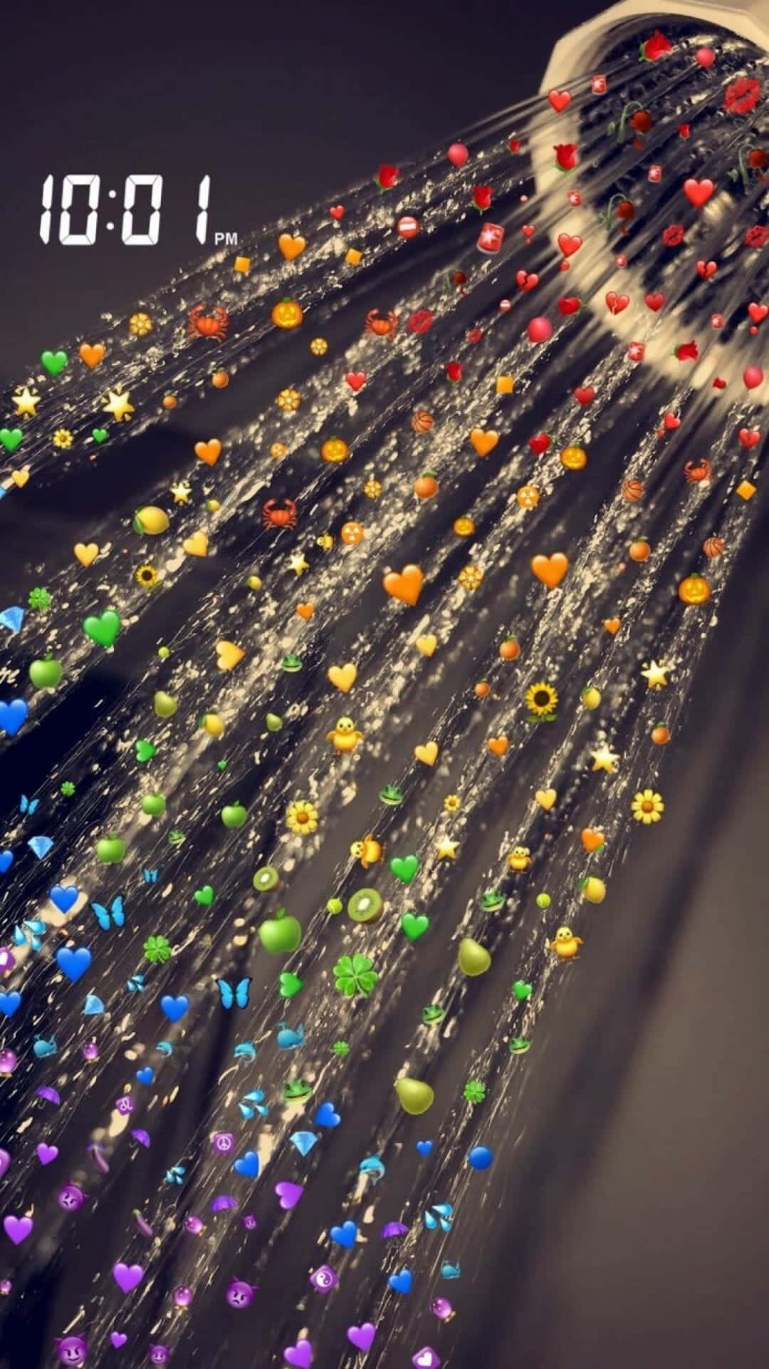 Aesthetic LGBT Rainbow, emojis, hearts, Full HD Phone Wallpaper