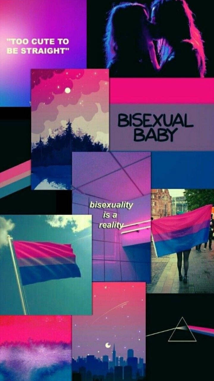bisexual aesthetic, LGBT, neon skies, HD Phone Wallpaper