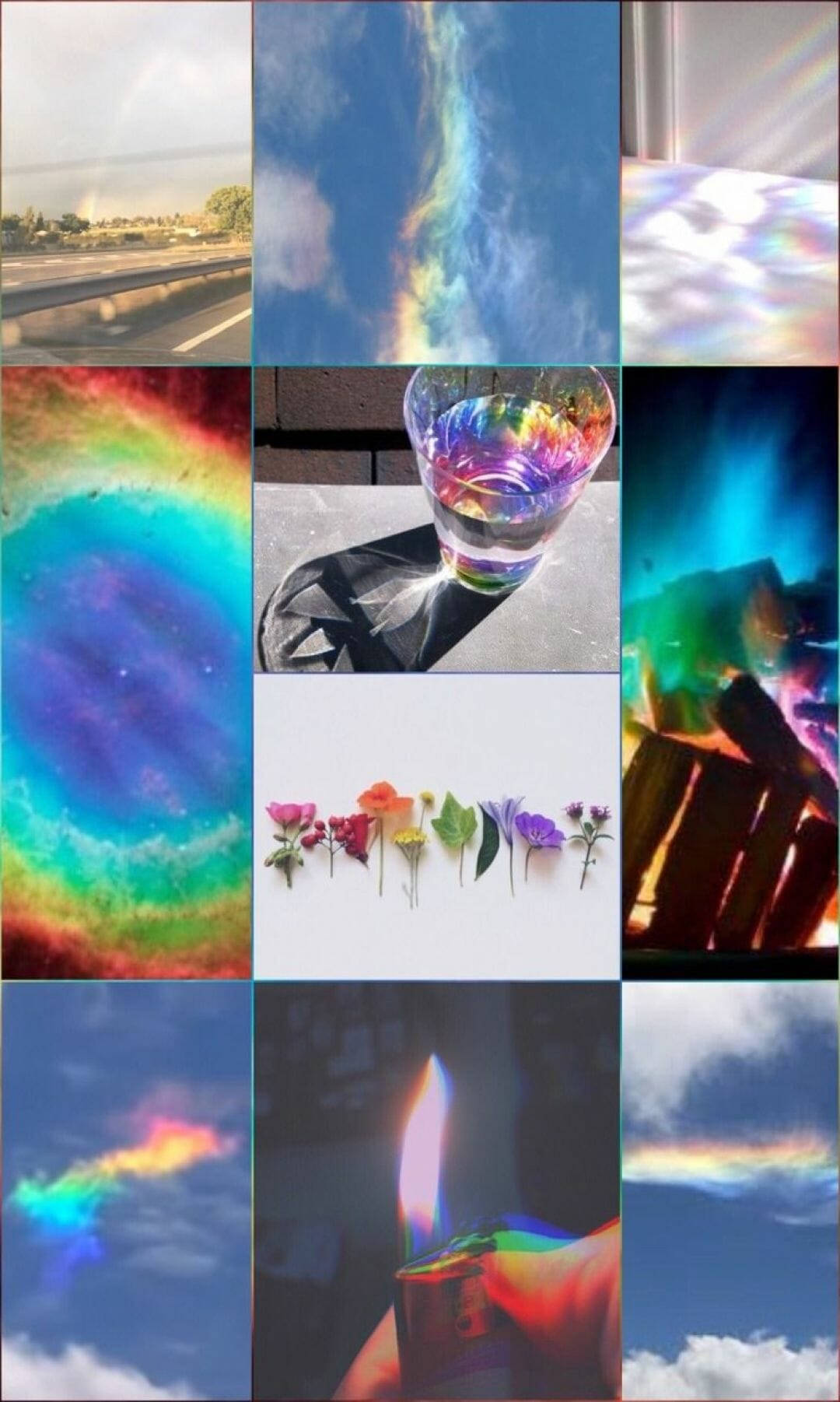 rainbows, sky, clouds, HD Phone Wallpaper