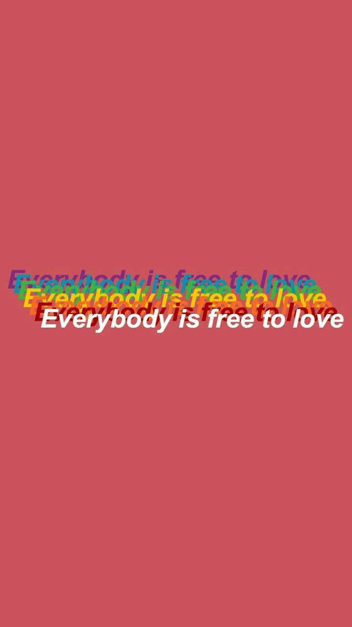 Aesthetic LGBT, pink background, colorful text, HD Phone Wallpaper