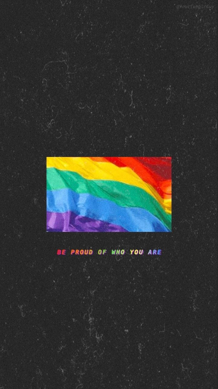 rainbow flag, textured black background, colorful letters, HD Phone Wallpaper