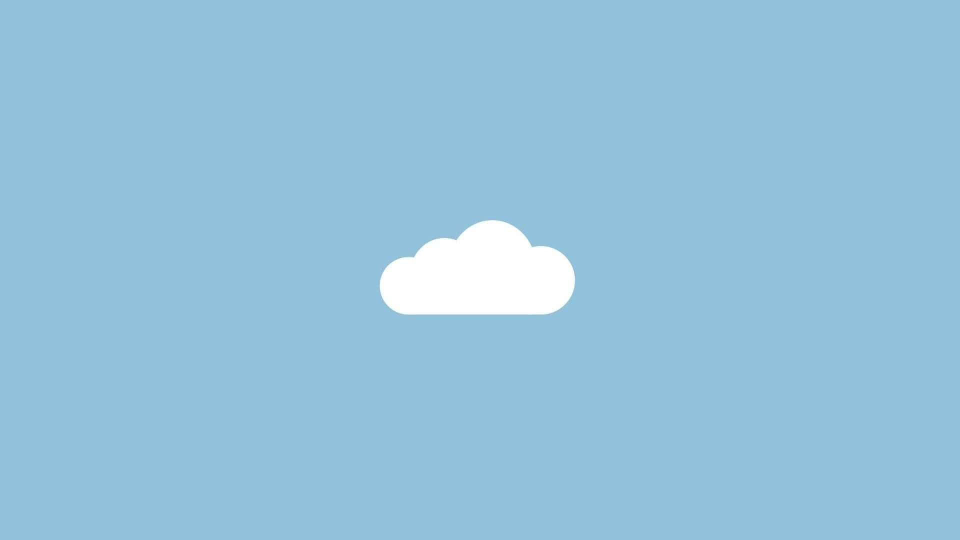 light blue sky, white cloud, solid background, Full HD Desktop Wallpaper