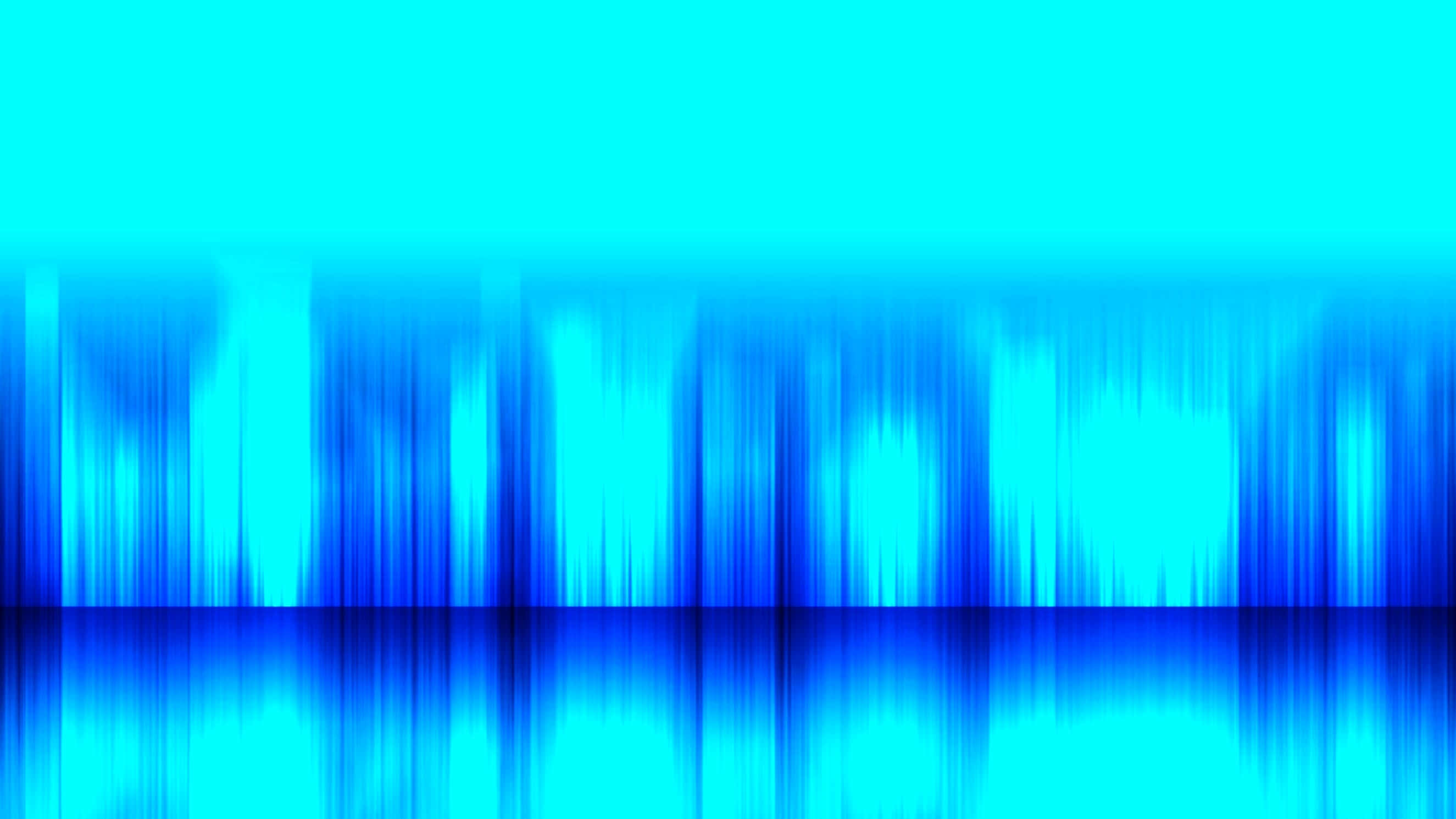 Cool Light Blue Reflection, vibrant blue, abstract digital waves, 2K Desktop Wallpaper