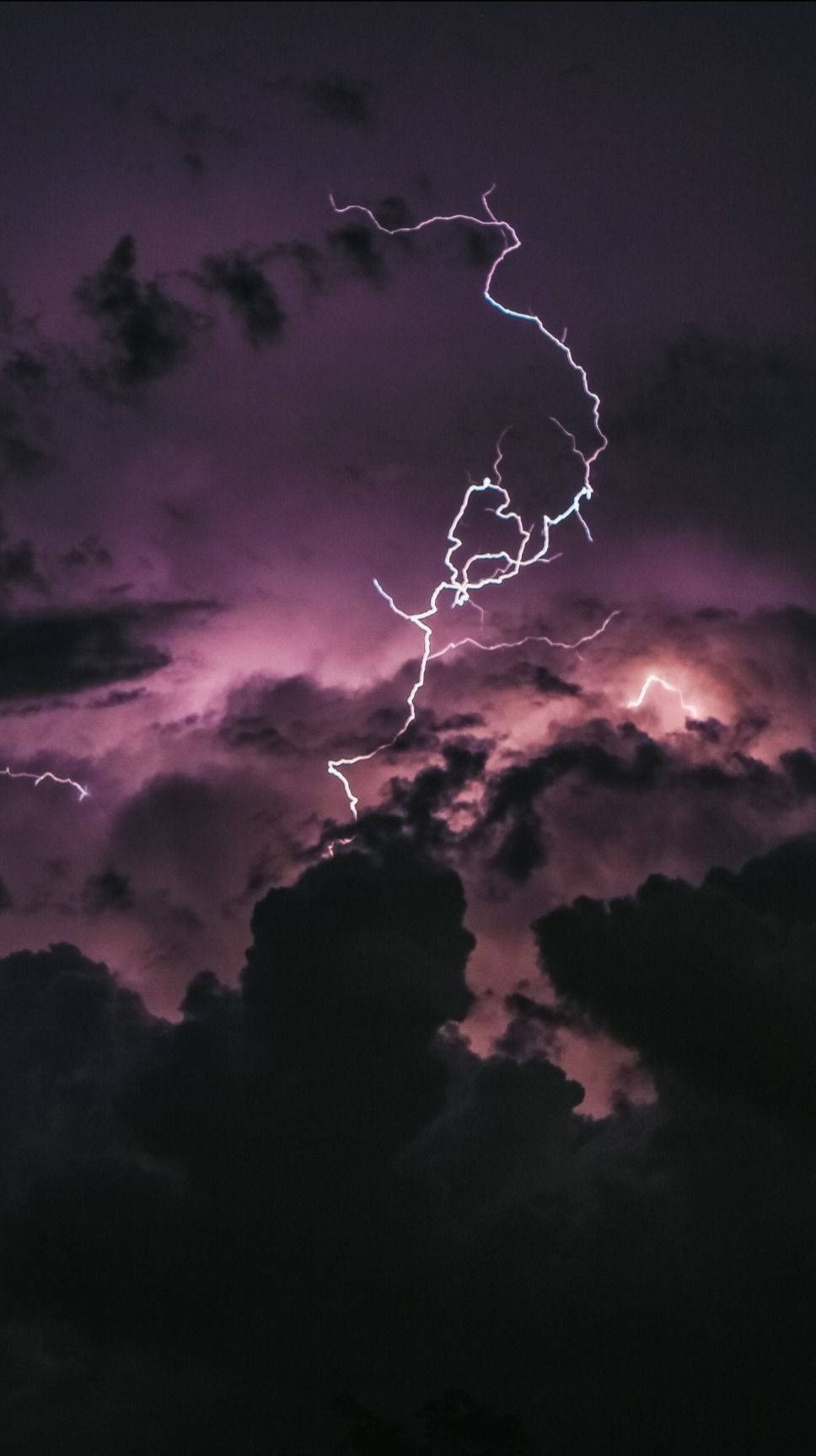 Aesthetic Lightning, lightning, purple, HD Phone Wallpaper