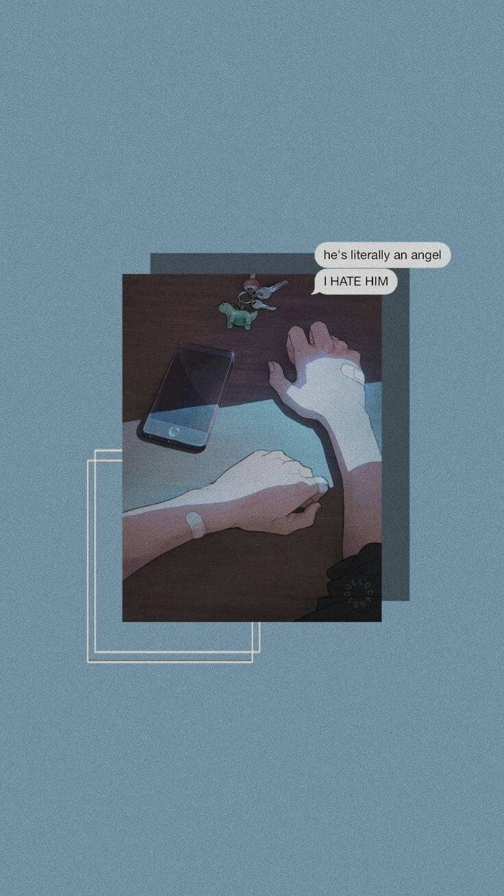 Aesthetic Love, anime hands, phone, HD Phone Wallpaper
