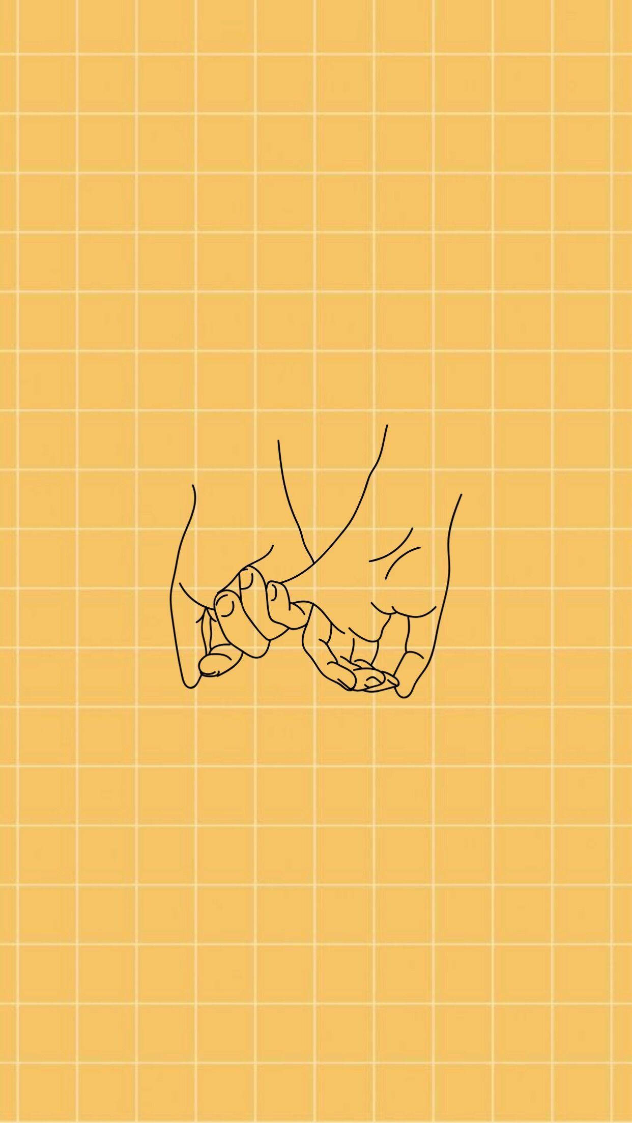 Aesthetic Love, pinky promise, minimalist line drawing, Full HD Phone Wallpaper