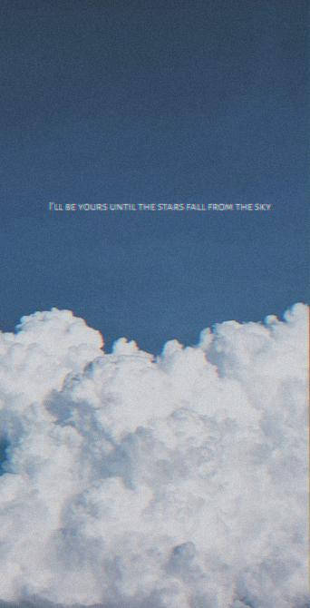 Aesthetic Love, blue sky, fluffy white clouds, SD Phone Wallpaper