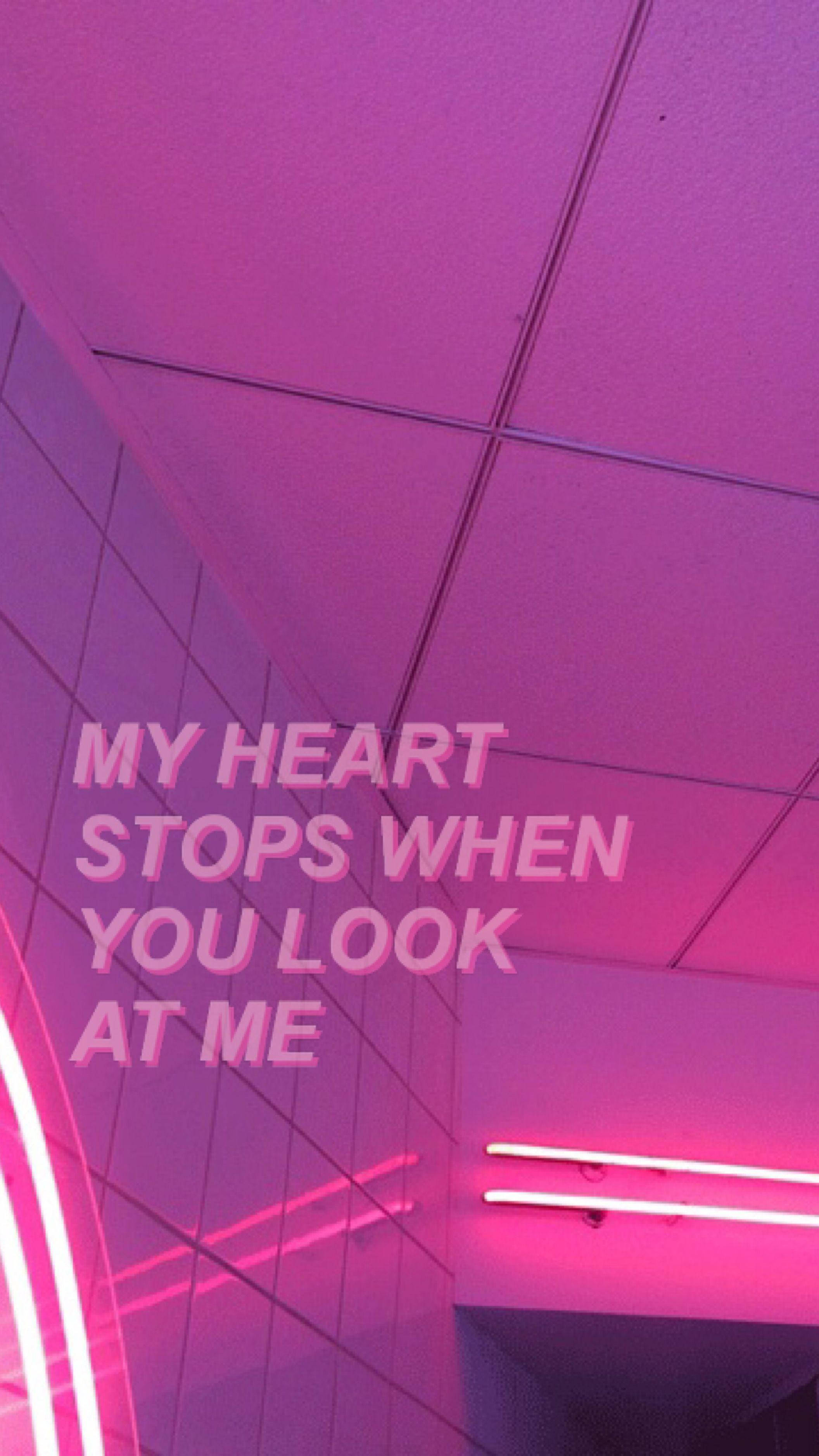 Aesthetic Love, purple neon lights, pink neon lights, 2K Phone Wallpaper