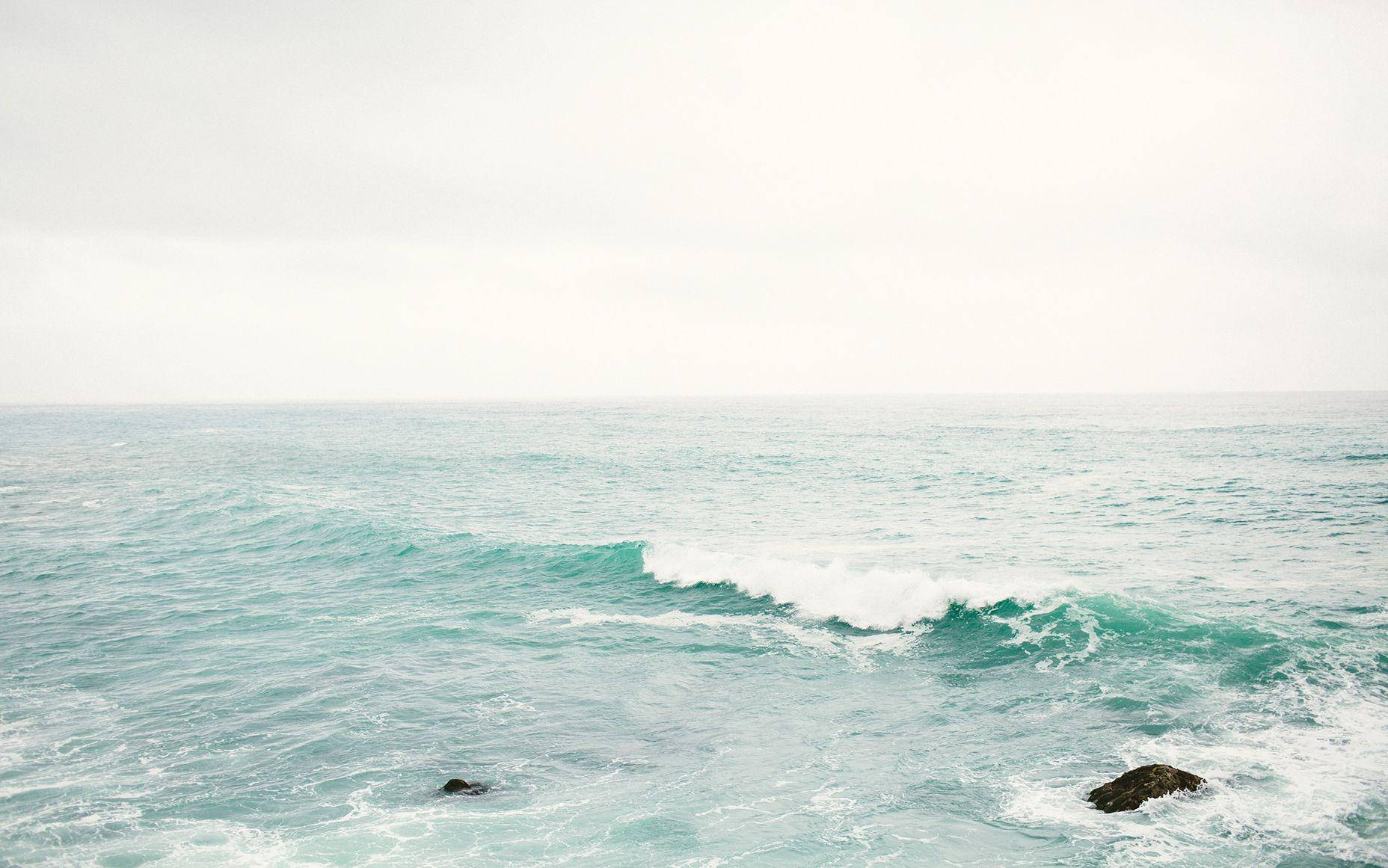 Aesthetic Macbook, ocean waves, turquoise waves, HD Desktop Wallpaper