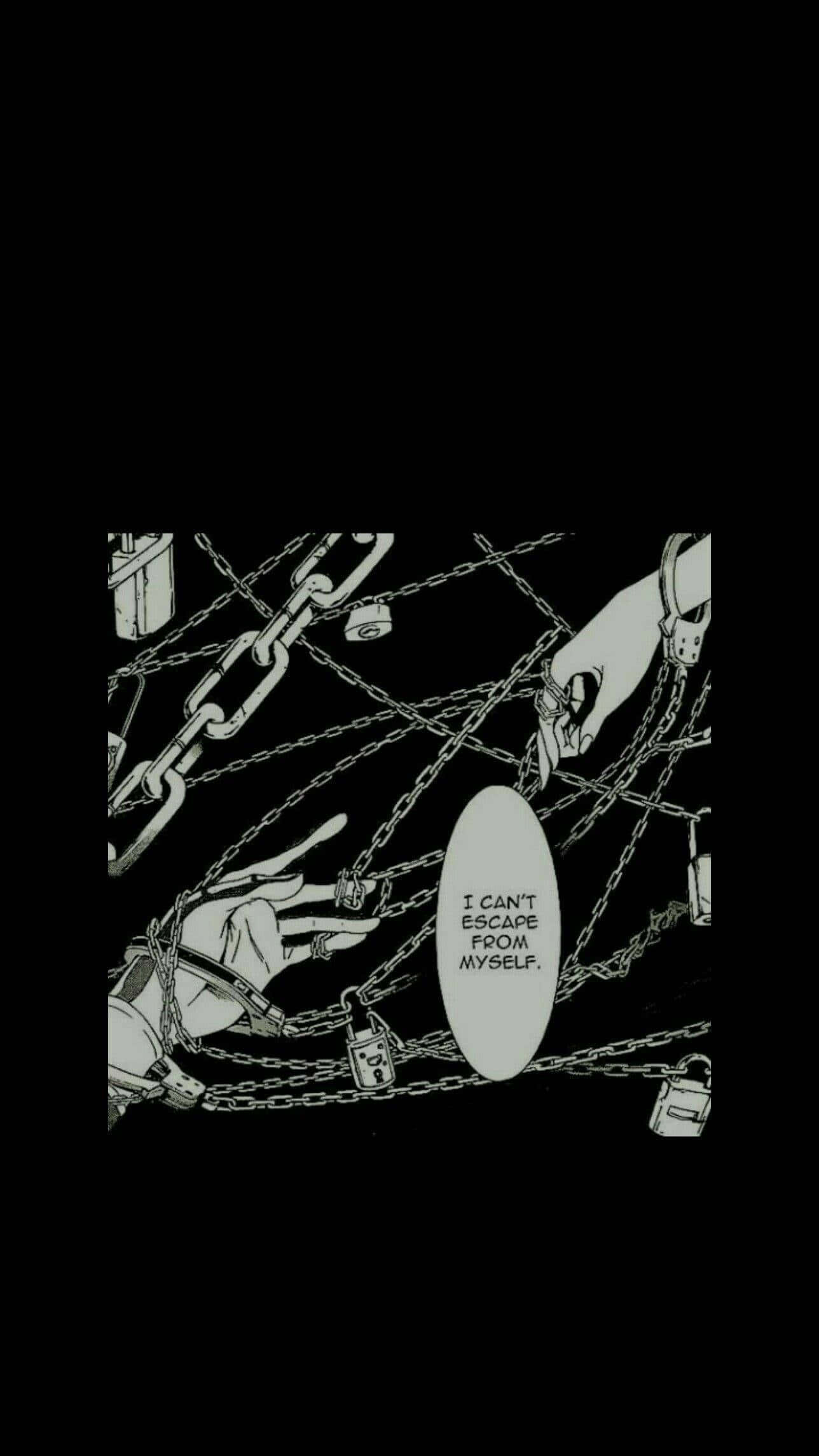 monochrome comic panel, hands trapped in chains, speech bubble, Full HD Phone Wallpaper