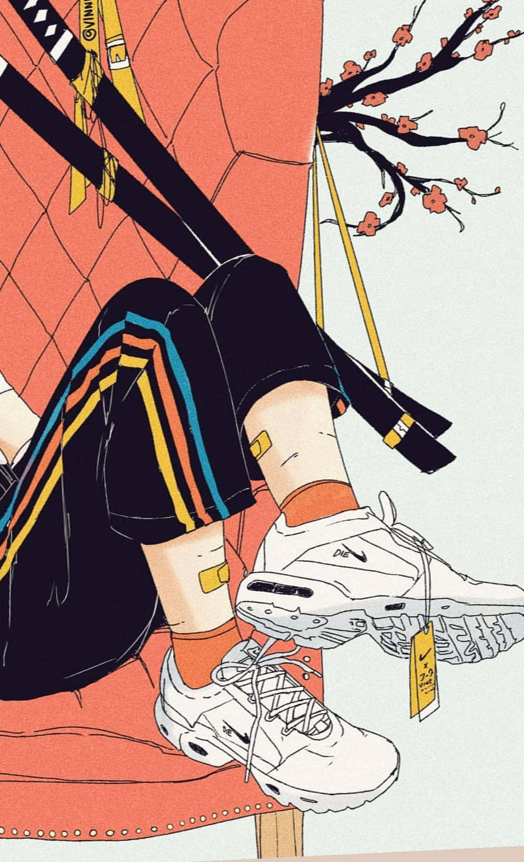 Aesthetic Manga, anime character, white sneakers, HD Phone Wallpaper